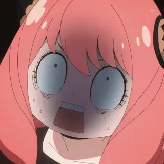 😱 208e0ce7 Anya Forger Spy x Family 动漫, 阿尼亚·福杰, 间谍过家家, 卡通, 震惊, 搞笑 telegram sticker