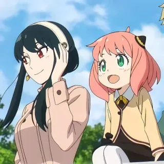 😀 294bb4ef Anya Forger Spy × Family 动漫, 家庭, 间谍, 约尔·福杰, 阿尼亚·福杰, 可爱, 卡通, 间谍过家家 telegram sticker