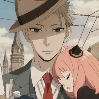 😐 4785c421 Loid Forger Spy × Family 动漫, 角色, 劳埃德·福杰, 阿尼亚·福杰, 间谍过家家, 卡通, 粉丝艺术 telegram sticker