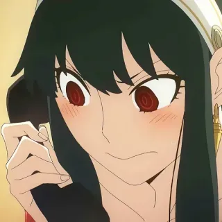 😳 77ad53b2 Yor Forger Spy x Family 动漫, 约尔·福杰, 间谍过家家, 卡通, 女人, 角色 telegram sticker