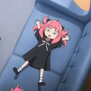 😮‍💨 7fd16f81 Anya Forger Spy x Family 动漫, 女孩, 可爱, 粉丝艺术 telegram sticker