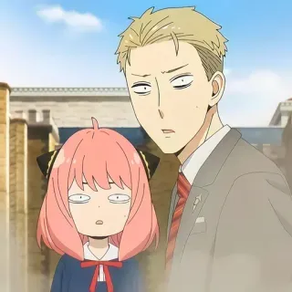 🤨 8a7bbd12 Anya Forger Spy x Family 动漫, 间谍过家家, 阿尼亚·福杰, 卡通, 搞笑, 可爱, 角色 telegram sticker