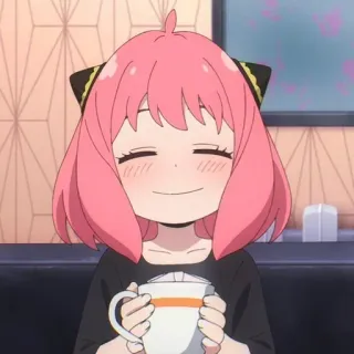 😊 a9566f09 Anya Forger Spy x Family 阿尼亚, 间谍过家家, 动漫, 女孩, 可爱, 粉色头发 telegram sticker