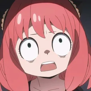 😱 ae106293 Anya Forger Spy x Family 阿尼亚·福杰, 间谍过家家, 动漫, 震惊, 惊讶, 卡通 telegram sticker