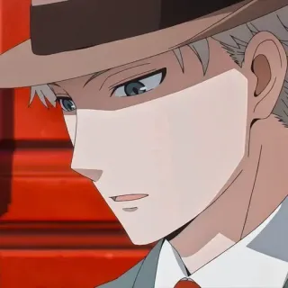 😔 b223b572 Loid Forger Spy × Family 动漫, 间谍, 角色, 劳埃德·福杰, 间谍过家家, 帽子 telegram sticker