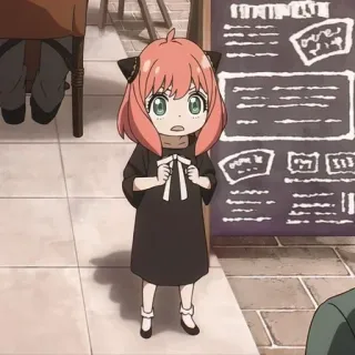 😧 b3598288 Anya Forger Spy x Family 动漫, 女孩, 间谍过家家, 阿尼亚·福杰, 可爱, 卡通, 儿童 telegram sticker