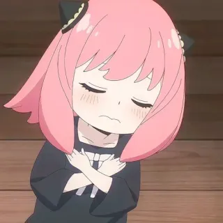 😖 d329c6af Anya Forger Spy x Family 阿尼亚·福杰, 间谍过家家, 动漫, 卡通, 可爱, 粉色头发, 超能力 telegram sticker