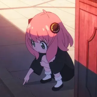 😔 ecd3ba5a Anya Forger Spy x Family 动漫, 间谍过家家, 阿尼亚·福杰, 卡通, 女孩 telegram sticker