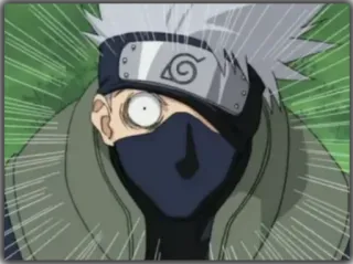 😱 177b2132 Kakashi Naruto animé, dessin animé, Kakashi, Naruto, choqué, ninja telegram sticker