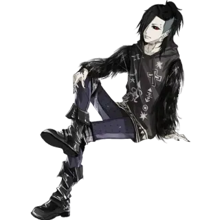 😊 05436437 アニメ, エモ, ゴシック, キャラクター, ファンタジー whatsapp sticker