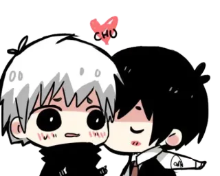 🤗 1d5d37f5 CHU キス, アニメ, 漫画, かわいい, 愛 whatsapp sticker