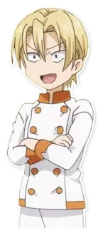 😄 476e87ba Takumi Aldini Food Wars!: Shokugeki no Soma Anime, Koki, Takumi Aldini, Food Wars, Shokugeki no Soma telegram sticker