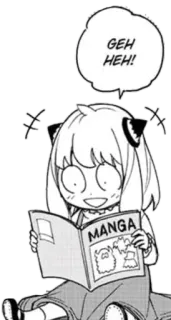 📖 13f1d920 Anya Forger Spy x Family GEH HEH! Manga, Anime, Niedlich, Lustig, Cartoon, Spy x Family, Anya Forger telegram sticker