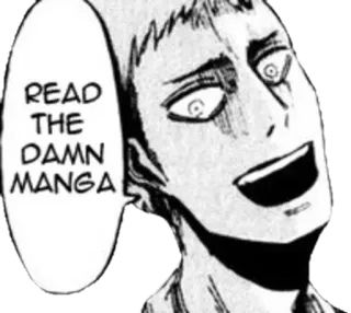 🤓 4467e981 READ THE DAMN MANGA Manga, Lesen, Text, Sprechblase telegram sticker