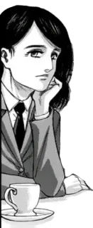 ☺️ 9e4d7e88 Manga, Frau, Porträt, Tee, Getränk telegram sticker