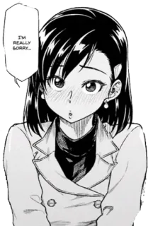 🙇‍♂️ f3ca1f59 I'M REALLY SORRY... Anime, Manga, Entschuldigung, Verzeihung, Weiblich, Charakter, Illustration telegram sticker