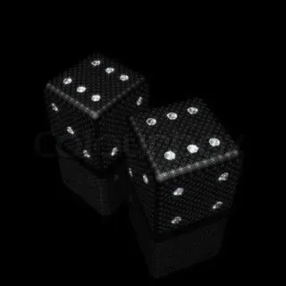 🎲 3d00f47d dadi, gioco, gioco d'azzardo, fortuna, nero, lucido, casinò telegram sticker