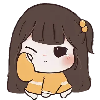 ☀️ 31c4f2df dibujos animados, chica, linda, triste, emocional, lágrimas, anime, manga whatsapp sticker