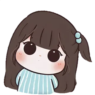 ☀️ 46d257ed Chica anime, Dibujos animados, Lindo, Pegatina, Chica, Ilustración whatsapp sticker