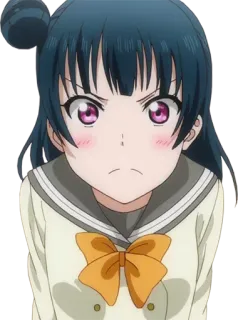 😠 0bd25ac0 anime meisje, boos, schattig, cartoon telegram sticker