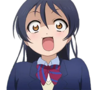 😵 0e2b337f Anime, Cartoon, Personage, Schooluniform, Meisje, Uitdrukking telegram sticker