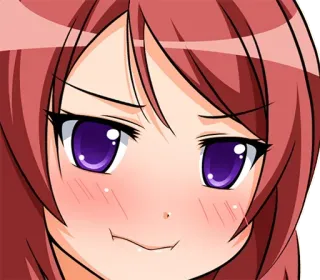 😡 51d5b02f anime, meisje, manga, cartoon, gezichtsuitdrukking, zelfgenoegzaam telegram sticker