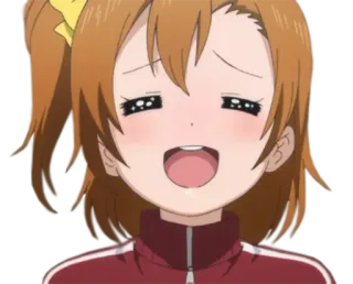😸 b09824c0 Honoka Kosaka Love Live! Anime, Personage, Cartoon, Meisje, Leuk, Love Live telegram sticker