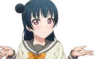 👐 c47f3dcd Anime, Meisje, Personage, Schouders ophalen telegram sticker