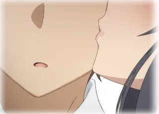 😘 4e22b902 pocałunek, romans, anime, miłość, para telegram sticker