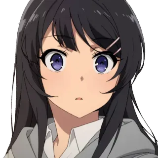 😲 6fcb3ef4 Mai Sakurajima Rascal Does Not Dream of Bunny Girl Senpai Anime, Kreskówka, Bunny Girl Senpai, Mai Sakurajima, Słodkie telegram sticker