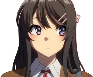 👋 92cc2ab4 Mai Sakurajima Rascal Does Not Dream of Bunny Girl Senpai Anime, Dziewczyna, Mundur szkolny, Mai Sakurajima telegram sticker