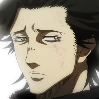 🚬 0e69e81d Yami Sukehiro Black Clover ยามิ สุเคฮิโระ, แบล็กโคลเวอร์, อนิเมะ, มังงะ, ตัวละคร, จริงจัง, สีหน้า telegram sticker