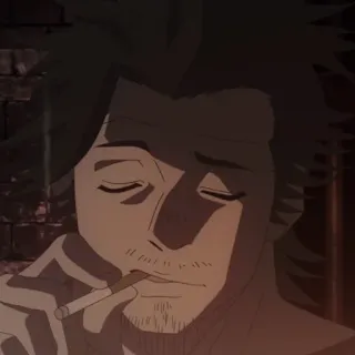 ☘️ 1f2a6e34 อนิเมะ, สูบบุหรี่, บุหรี่, ผู้ชาย, ยาสูบ, แบล็กโคลเวอร์ telegram sticker