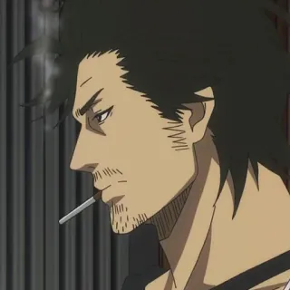 🚬 98484930 Yami Sukehiro Black Clover อนิเมะ, ตัวละคร, บุหรี่, มังงะ, แบล็กโคลเวอร์, ยามิ telegram sticker