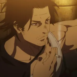 ☘️ 9a3bc924 Yami Sukehiro Black Clover อนิเมะ, ตัวละคร, แบล็คโคลเวอร์, ยามิ สุเคฮิโระ, สูบบุหรี่, มังงะ telegram sticker