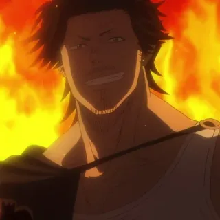 🚬 9c381847 Yami Sukehiro Black Clover อนิเมะ, ไฟ, ยามิ, แบล็กโคลเวอร์, ตัวละคร, มังงะ telegram sticker