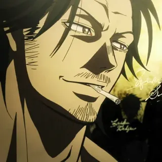 ☘️ 9e63fdb8 Yami Sukehiro Black Clover อนิเมะ, ยามิสุเคฮิโระ, แบล็คโคลเวอร์, บุหรี่, มังงะ, ตัวละคร telegram sticker