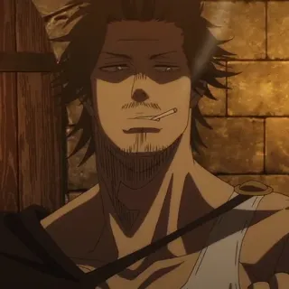 ☘️ ca222b0d Yami Sukehiro Black Clover อนิเมะ, ยามิ, แบล็คโคลเวอร์, บุหรี่, ยามิ สุเคฮิโระ telegram sticker