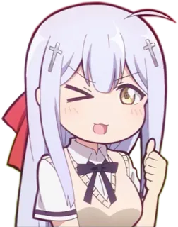 👍 20b87ed1 Anime, Chibi, Kartun, Karakter, Kawaii telegram sticker