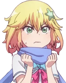 😠 b6b5904b Anime, Marah, Gadis, Kartun, Karakter, Lucu, Rambut pirang, Cemberut telegram sticker