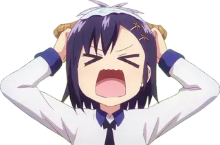 😣 bf2402fb Anime, Kartun, Terkejut, Gadis anime, Kesal, Frustasi telegram sticker