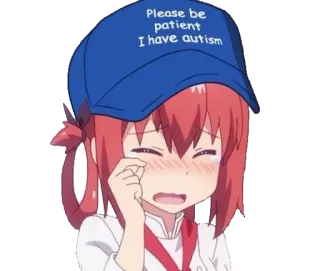 😭 f42b188c Please be patient
I have autism kesadaran autisme, pasien, anime, karakter, topi, ilustrasi, kartun telegram sticker