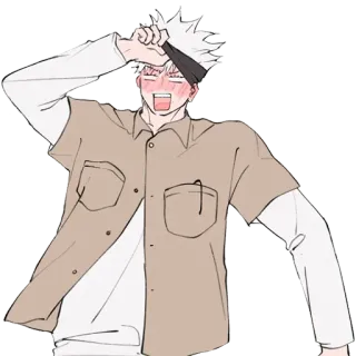 😳 0a44ffff Anime, Cartoon, Vrolijk, Casual, Opgeruimd telegram sticker