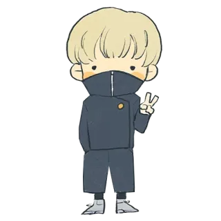 ✌️ 1e1629f1 Anime, Cartoon, Leuk, Vrede, Fanart telegram sticker