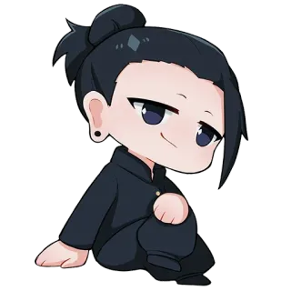 😏 4b1aec33 Suguru Geto Jujutsu Kaisen Anime, Manga, Chibi, Tovenaar, Vloek telegram sticker