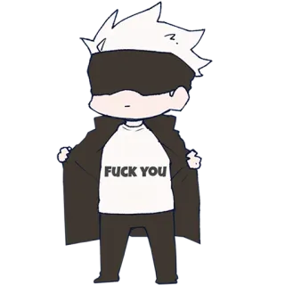 🖕 eed1935a FUCK YOU Anime, Belediging, Beledigend, Ongemanierd, Cartoon telegram sticker
