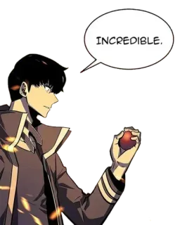 😱 0c3e97fe INCREDIBLE. anime, man, ongelooflijk, tekstballon telegram sticker