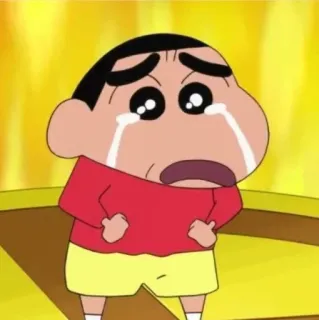 😭 4786d44e Shin-chan Crayon Shin-chan anime, cartoon, huilen, verdrietig, tranen, Shin-chan telegram sticker