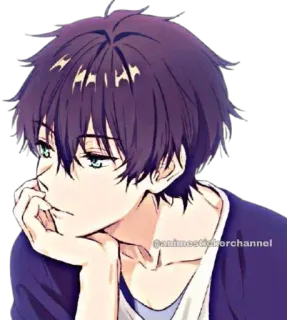 😭 602c9585 animeetstickerchannel Anime, Manga, Sticker, Jongen, Cartoon telegram sticker