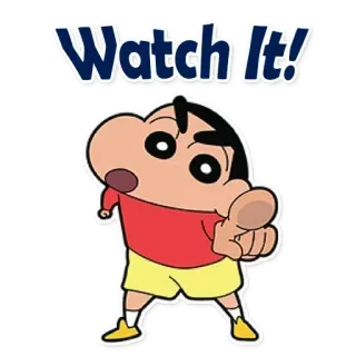 🤟 7880f2d9 Shinchan Crayon Shin-chan Watch It! Shinchan, Anime, Kijk, Wijzen, Cartoon, Crayon Shin-chan, Animatie telegram sticker